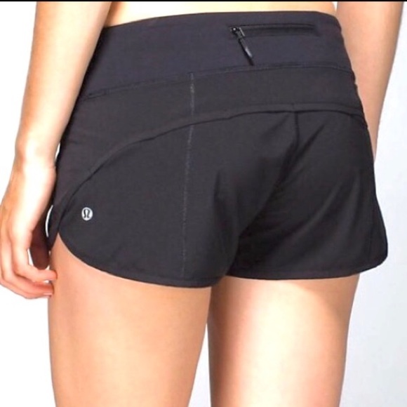 (SOLD) LULULEMON Run Speed Shorts Black RARE 10 - Picture 2 of 9